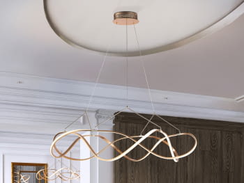 Lampara Molly Oro Rosa Dimmable con mando (110x110)