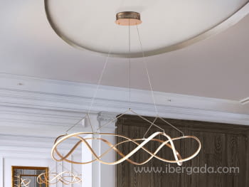 Lampara Molly Oro Rosa Dimmable con mando (110x110)