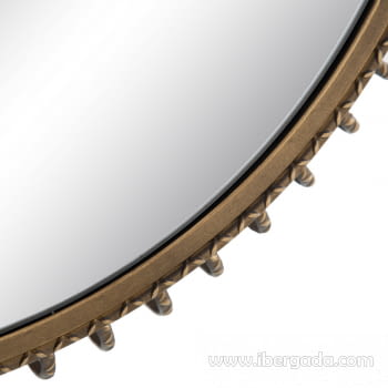 Espejo Metal Oro Viejo (53x53) - 3
