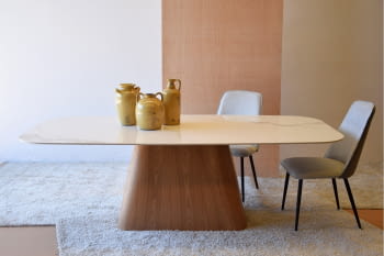 Mesa de Comedor Rectangular Cerámico/Fresno (230x110)