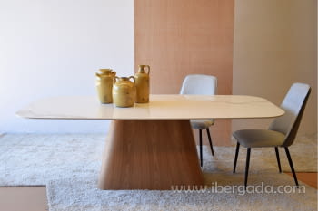 Mesa de Comedor Rectangular Cerámico/Fresno (230x110)
