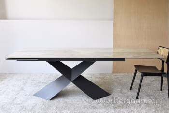 Mesa de Comedor Extensible Cerámico/Metal (180-270x90)