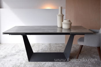 Mesa de Comedor Extensible Cerámico/Metal (180-270x90)