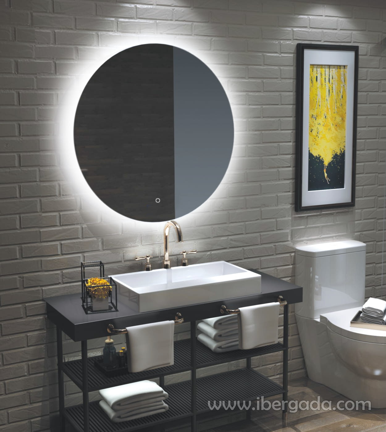 Espejo Redondo Retro-iluminado Bari (60x60)
