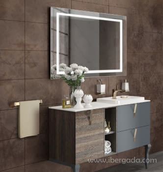 Espejo Rectangular con Luz Mul (80x70)