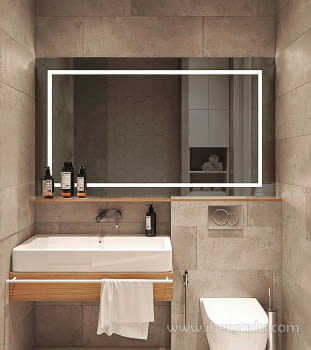 Espejo Rectangular con Luz Mul (110x70)