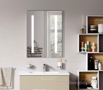 Espejo Rectangular con Luz Jour (72x52)