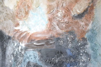 Cuadro Abstracto Nieve con marco (130x100)-2
