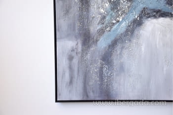 Cuadro Abstracto Nieve con marco (130x100) - 2