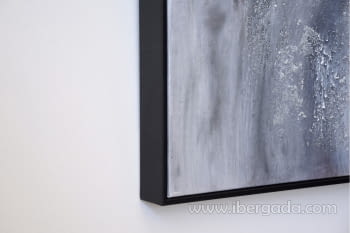 Cuadro Abstracto Nieve con marco (130x100) - 3
