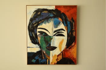 Cuadro Moderno Mujer n1 con Marco (120x100)