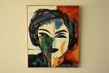 Cuadro Moderno Mujer n1 con Marco (120x100)