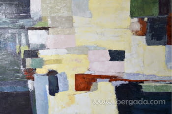 Cuadro Abstracto Colores con Marco (150x90) - 1