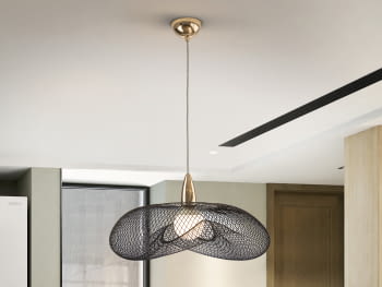 Colgante Forma Oro/Negro (55x46)