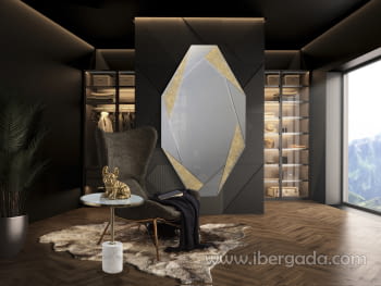 Espejo Laverna Oro Grande (180x100) - 1
