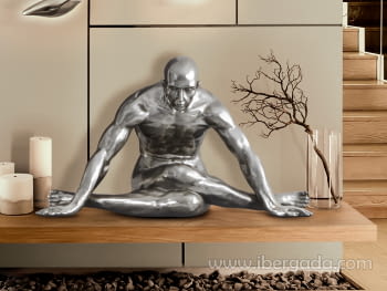 Figura Yoga Plata Grande  (48x82x41)