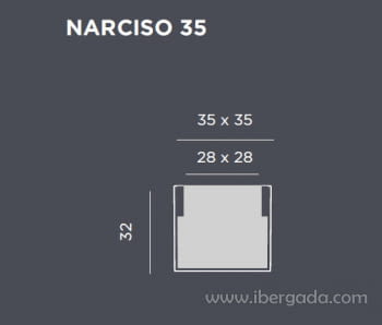 Macetero Narciso 35 Color (35x35x32) - 6