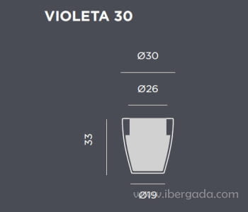 Macetero Violeta 30 Color (30x30x33) - 4