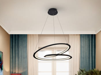 Lampara Looping Negro (60x60)