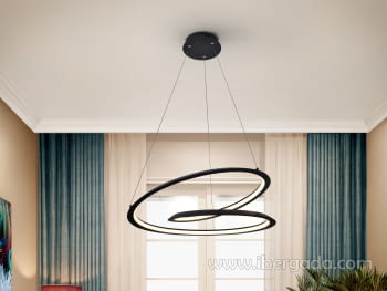 Lampara Looping Negro (60x60)