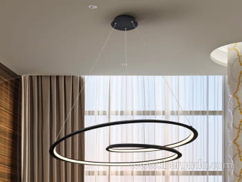 Lampara Looping Negro (97x97)