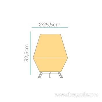 Lámpara de Sobremesa Sisene 30 (25x25x32) - 7