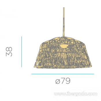Lámpara Colgante Amalfi 80 (80x80x38) - 2