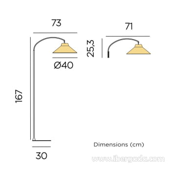 Lámpara de Pie Niza 165 (40x73x167) - 6