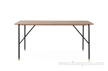 Mesa de Comedor Madera/Negro (160x90x75)
