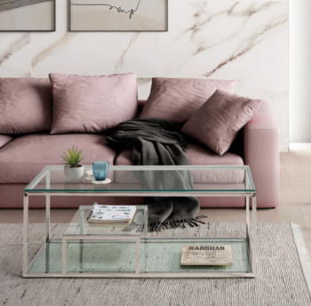Mesa de Centro Steel Acero/Cristal (120x60)