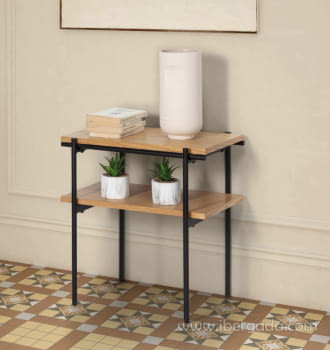 Mesa Auxiliar CT-190 Roble/Negro (50x30x55)