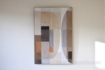 Cuadro Abstracto Cálidos n1 con Marco (135x90x5)-1