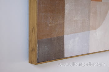 Cuadro Abstracto Cálidos n1 con Marco (135x90x5)-3