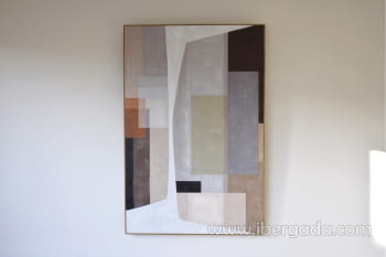 Cuadro Abstracto Cálidos n2 con Marco (135x90x5)-1