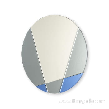Espejo Ovalado Azul (50x60x2)