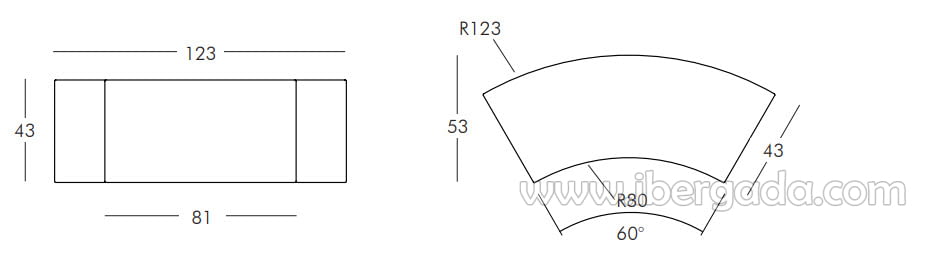 Banco Modular Snake Light (123x53x43)-7