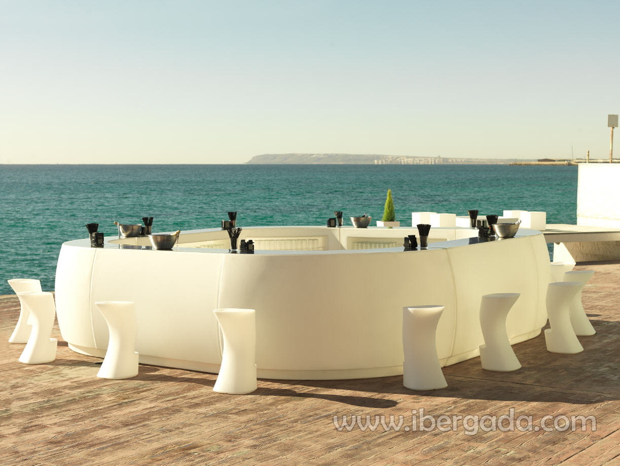 Barra de Bar Fiesta Curva 160 Color (160x60x115)-3