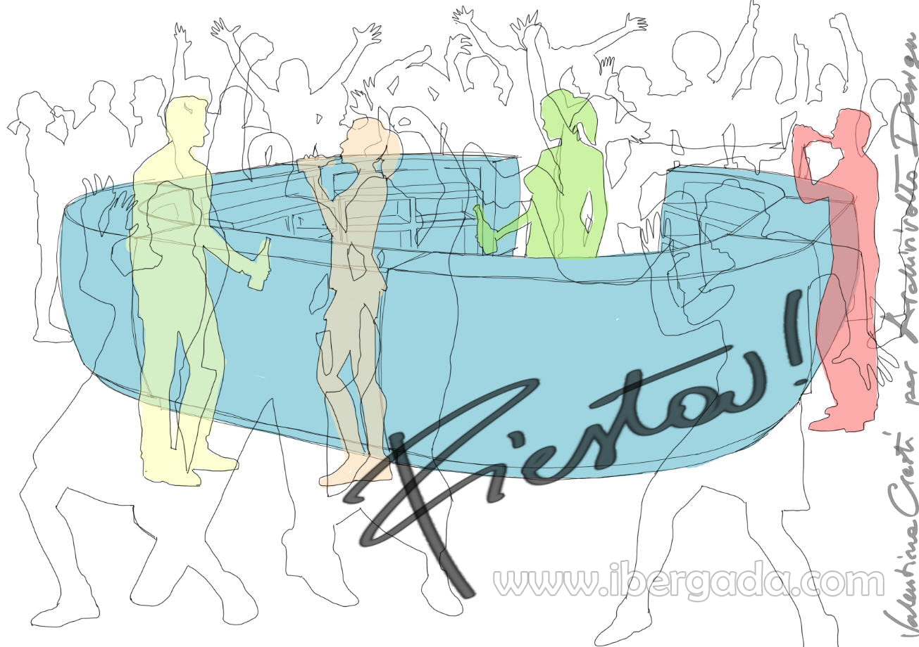 Barra de Bar Fiesta Curva 160 Color (160x60x115)-8