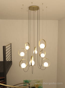 Lampara Halo Oro 8L-2