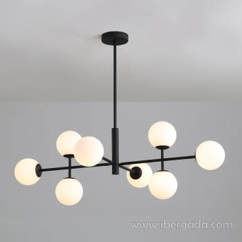 Lampara Doris Negro 8L (95x33)