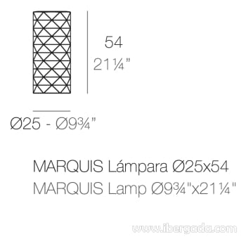 Lámpara de sobremesa Marquis 25 (25x25x54)-4