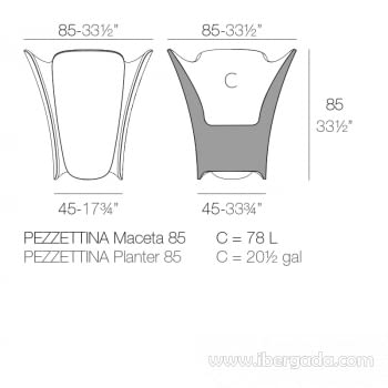 Macetero Pezzettina con Autorriego Color (85x85x85) - 14