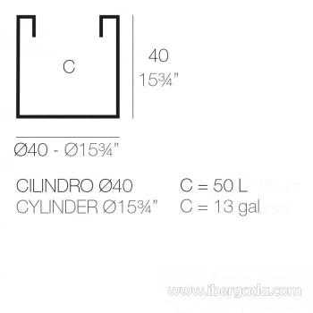 Macetero Cilindro 40 Color (40X40X40) - 9