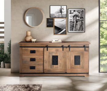 Mueble Aparador Coventry Madera/Hierro (165x45x80)