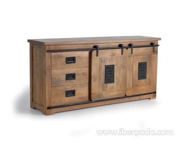 Mueble Aparador Coventry Madera/Hierro (165x45x80)-3