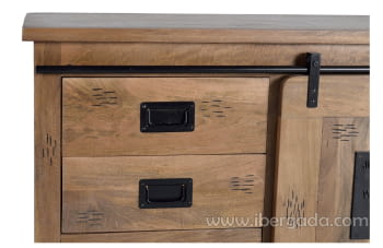 Mueble Aparador Coventry Madera/Hierro (165x45x80)-5