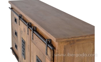 Mueble Aparador Coventry Madera/Hierro (165x45x80)-6