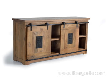 Mueble Aparador Coventry Madera/Hierro (165x45x80)-7