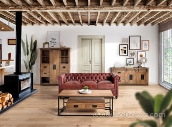 Mueble Aparador Coventry Madera/Hierro (165x45x80)-8