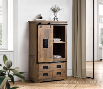 Alacena Coventry Madera/Hierro (90x45x150)